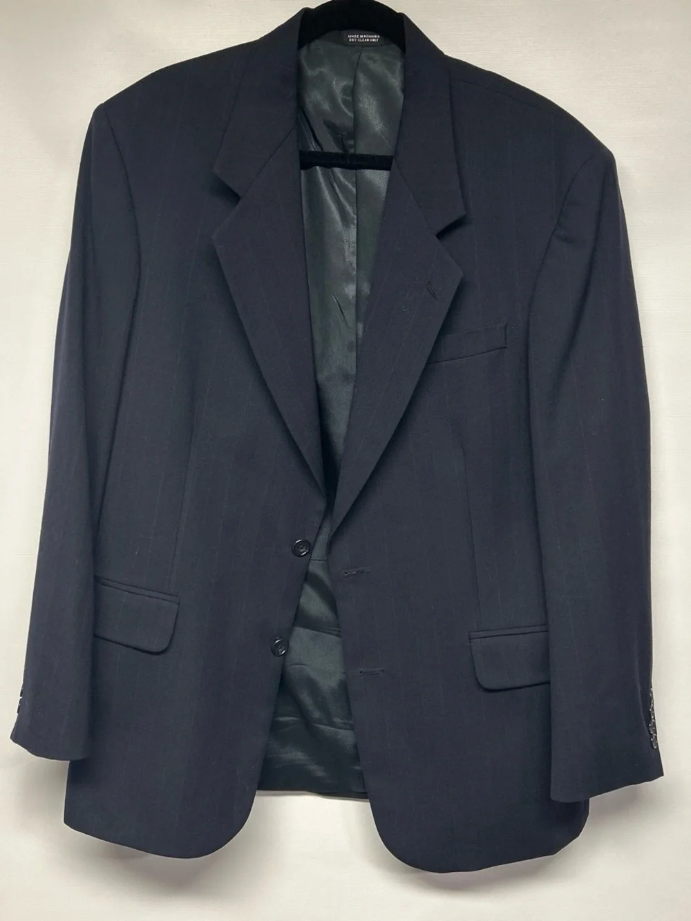 Oscar de la Renta Men's Dark Navy Pinstripe Sport Coat